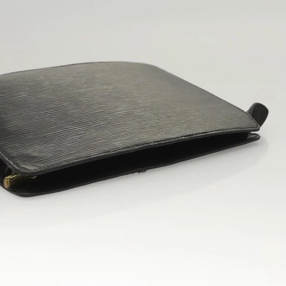 LOUIS VUITTON Epi Pochette Homme Clutch Bag Black Noir M52522 LV Auth 118831 - Picture 7 of 14